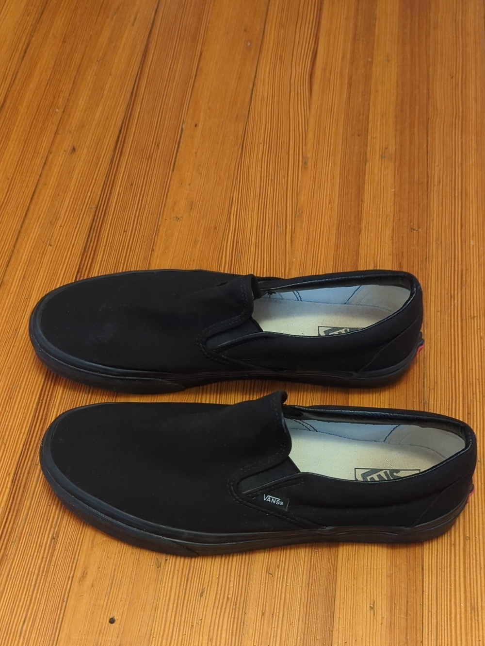 Vans Black Slip-On Canvas Loafers for Men